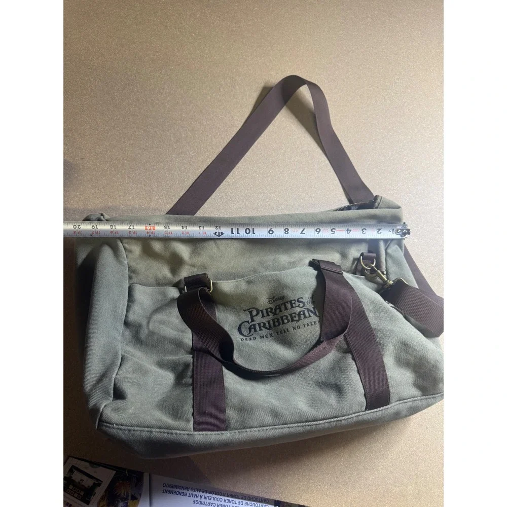 Disney Pirates of the Caribbean Dead Men Tell No Tales Canvas Duffle Bag Green‎